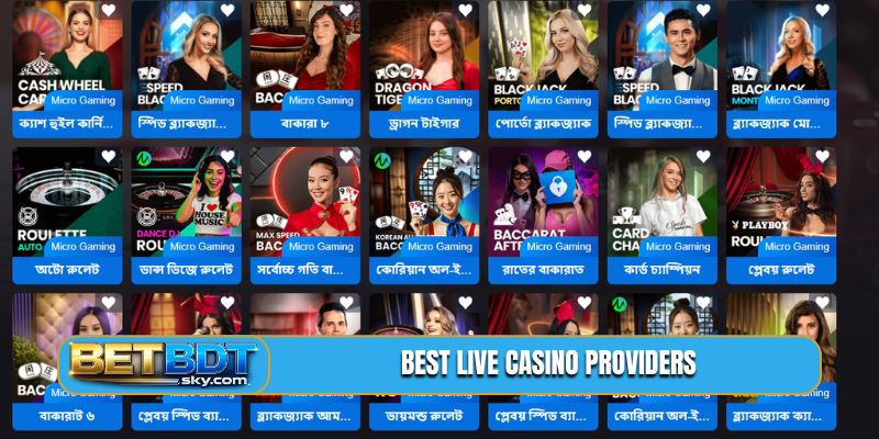 Best Live Casino Providers BETBDT