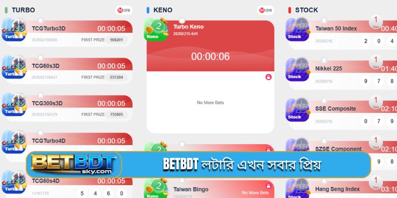BETBDT লটারি এখন সবার প্রিয়